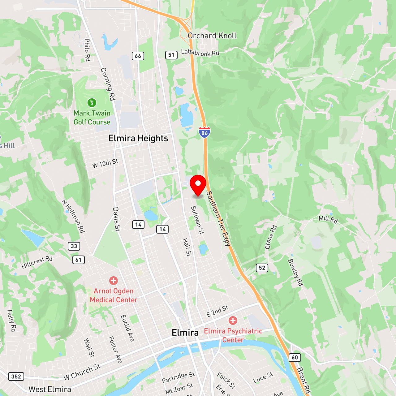 3636 Elmira NY ["Transfer Station/Drop Off"] map