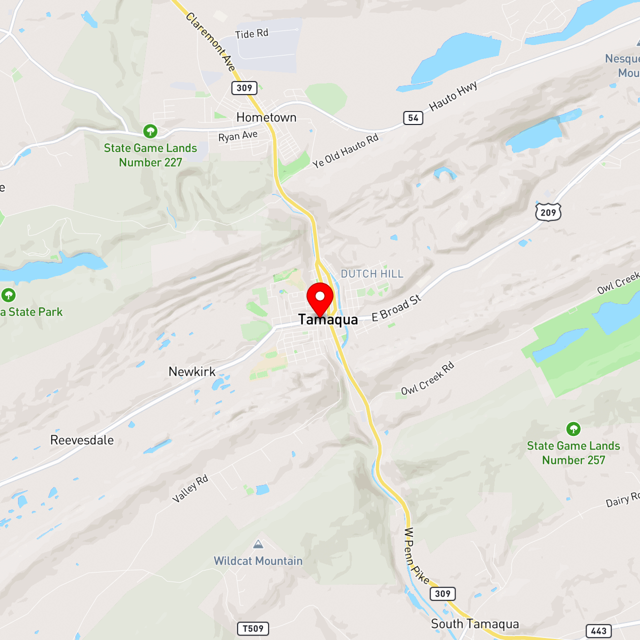 27765 Tamaqua PA ["Hauling"] map
