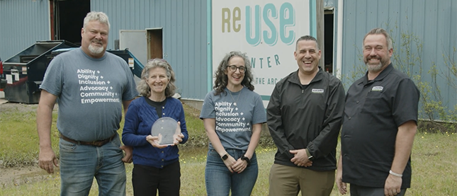 The Arc Otsego receives a Sustainability leadership award. 