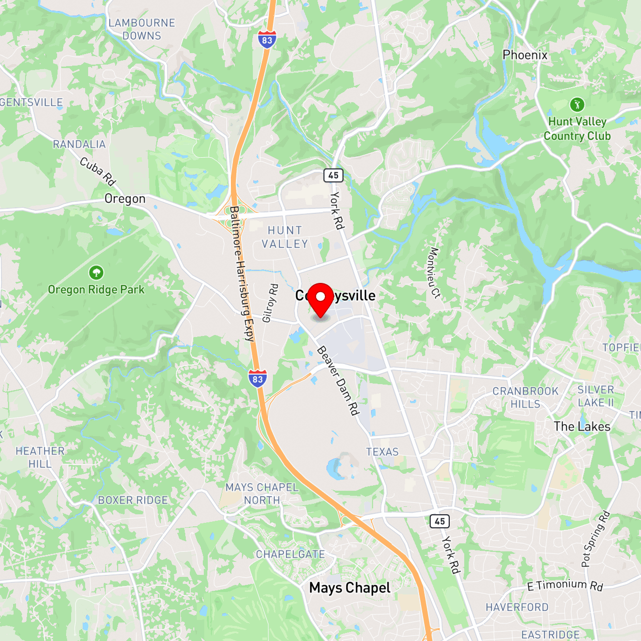 35847 Cockeysville MD ["Hauling"] map