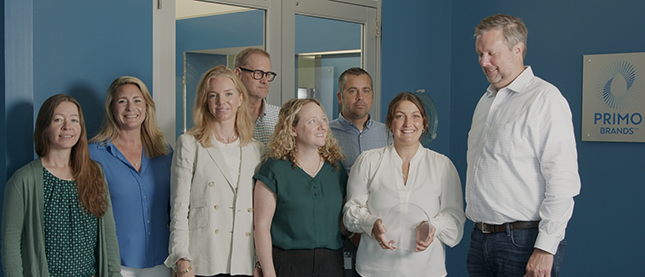 Primo Brands receive a Sustainability leadership award. 