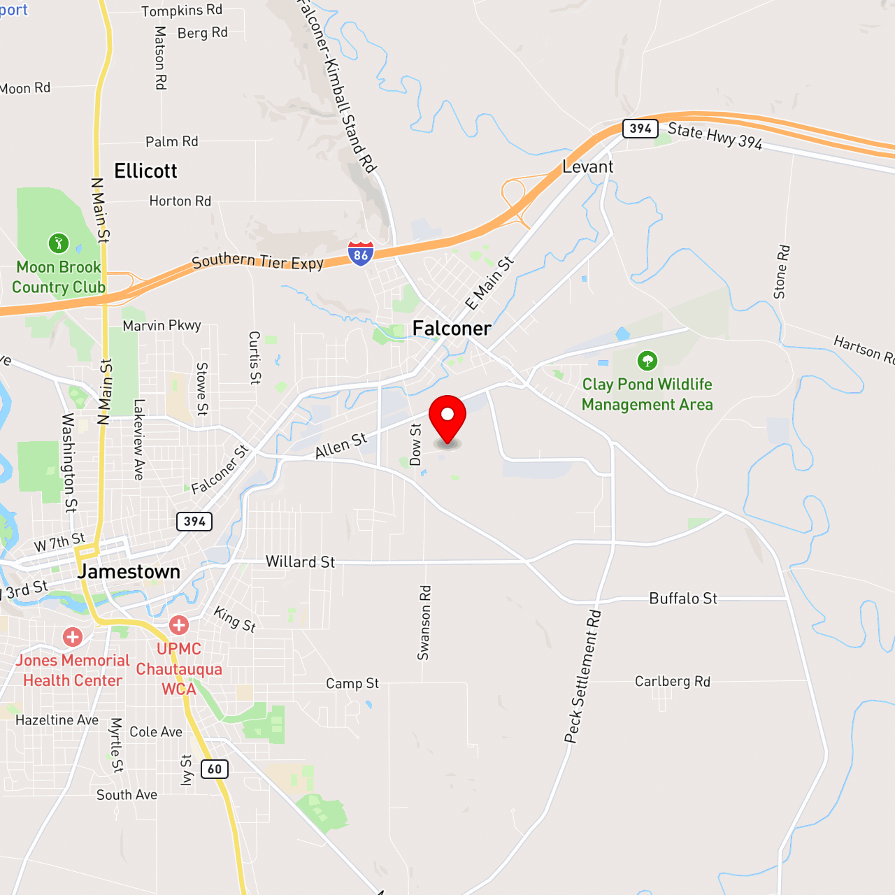 2691 Jamestown NY ["Hauling"] map
